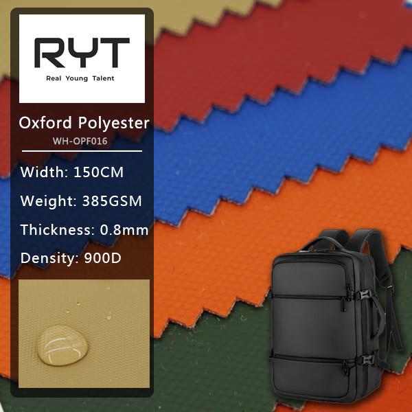 Quality 100% Polyester PU Coated Oxford Fabric Composited Knitted Bottom for sale