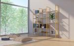 12 Shelves Industrial Ladder Corner Bookshelf With 4 Tier Display Shelf Storage