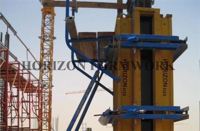 Top Scaffold Brackets Equipped On Wall Formwork Serving As Safety Platform