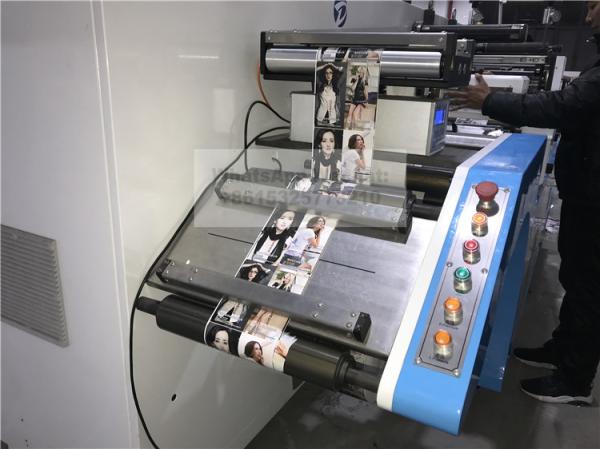 Narrow Web Single Color Flexo Printing And Semi Rotary Automatic Die Cutting