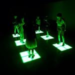 Jumping Grid LED Dance Floor Tile Interactive Game For Amusement Park