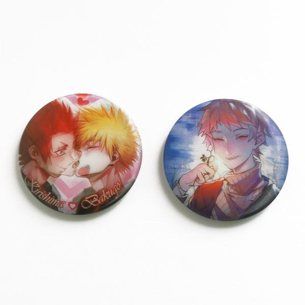 Perfect Binding 3D Lenticular Printing Service 3D Lenticular Badges Tin 35mm Button