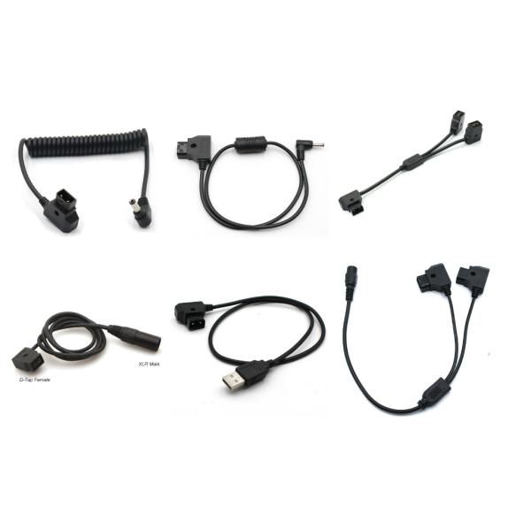 XLR 4 Pin Female To D Tap Coiled Power Cable For Practilite 602 DSLR Camcorder Sony F55 SXS Camera