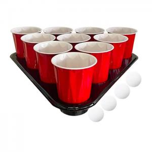 Buy cheap 18 OZ 530ml Red PS Disposable Party Cups Plastic Beer Pong Game Set product