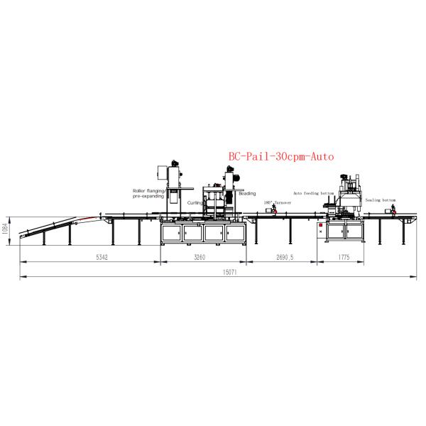 25L Conical Bucket Making Machine 30cpm UN Standard Bottom Sealing Expanding Cone