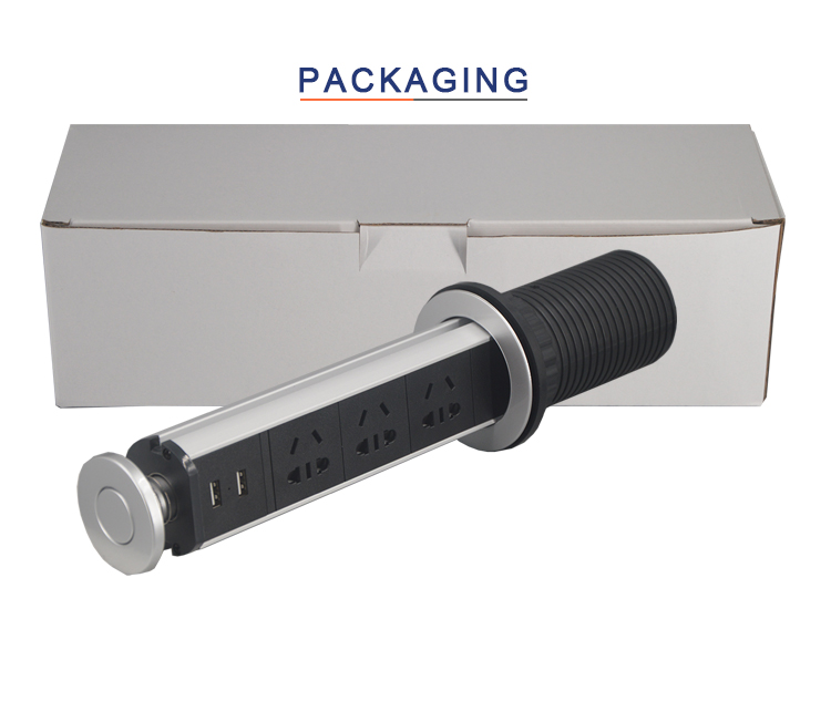 Electric Plugs and Socket for Kitchen Worktop/Tabletop Connection Box