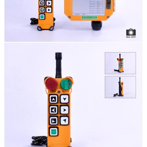 F24-6S Telecrane Remote Control Hoist Crane With Mushroom Emergency Stop