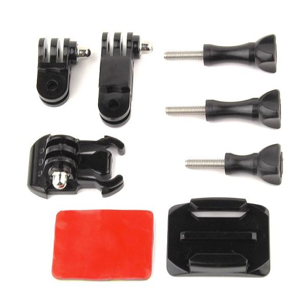 GoPro Helmet Mount Curved Base and 3 Way Pivot Arm Screw For GoPro Hero 5 4 3 Session Xiaomi Yi 2 4K SJCAM SJ4000