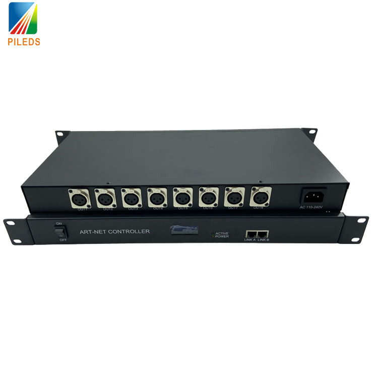 8 Ports DMX 512 Decoder RGB LED Controller Online Control For SPI DMX