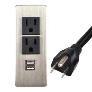 China CE / CCC / ROHS Certificate Desktop Electrical Outlet With 2 US Standard Power Outlet on sale