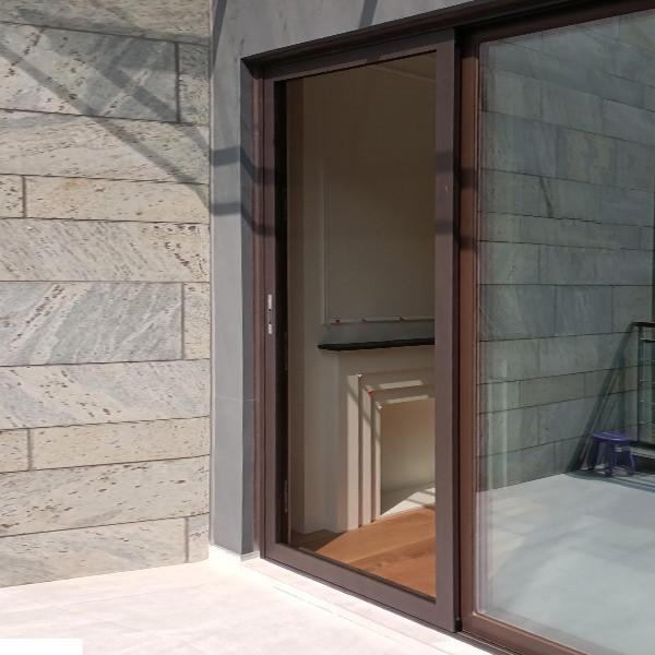 Quality Modern Single / Double Glazing Mesh Sliding Retractable Door for sale