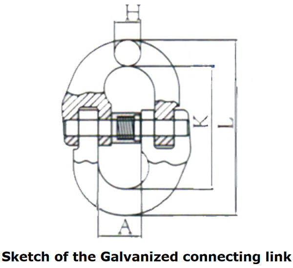 Drop Forged Galvanized G80 Connecting Link 1.4T To 39.3T