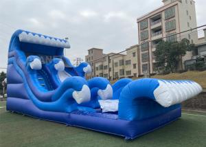 Splash Inflatable 0.55mm PVC Water Slide With Swimming Pool