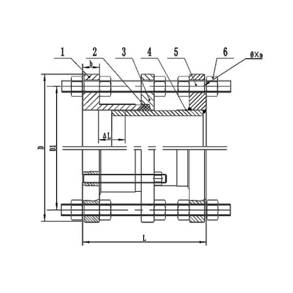 EN 1092-2 Ductile Iron Double Flange Loose Sleeve Force Transmission Joints