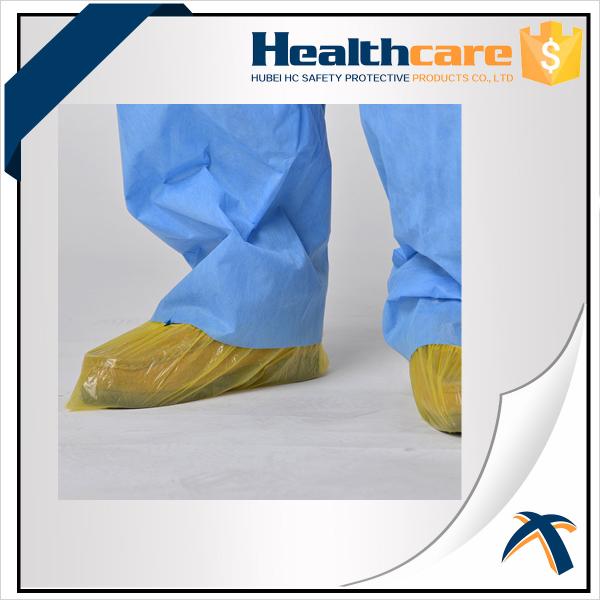 Quality Yellow Non Skid Shoe Covers Disposable 17gsm PE Polyethylene for sale