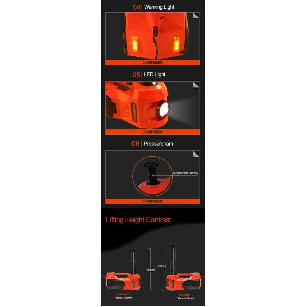 3 Ton Electric Hydraulic Jack Kit 12v Electric Impact Wrench