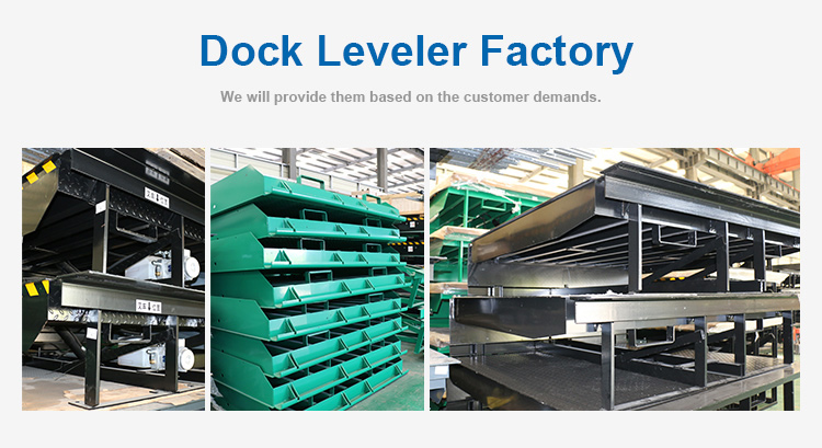 Container Loading Ramp Adjustable Galvanized Dock Door Levelers Workshop Automatic Dock Plate 25000-40000LBS Safe Design