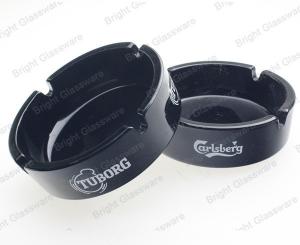 China Luxury round solid color glass ashtray for sale on sale
