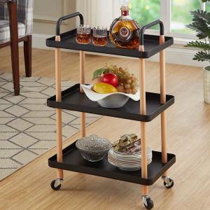 Buy cheap 3 Tier Bathroom Kitchen Storage Cart With Wheels Plastic PP product