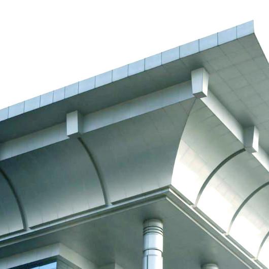 Quality Commercial Building Eave Covered By Aluminum Cladding Panels With Custom Designs for sale