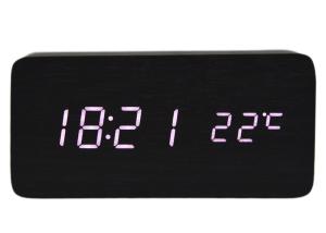 Buy cheap Quality Digital LED Alarm Clock Sound Control Wooden Despertador Desktop Clock USB/AAA Powered Temperature Display Hours product
