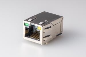 Buy cheap Low Profile RJ45 Jack 25.4MM , RJ45 Single Port With Transformer 10 / 100 And LED ( Patented Product ) product