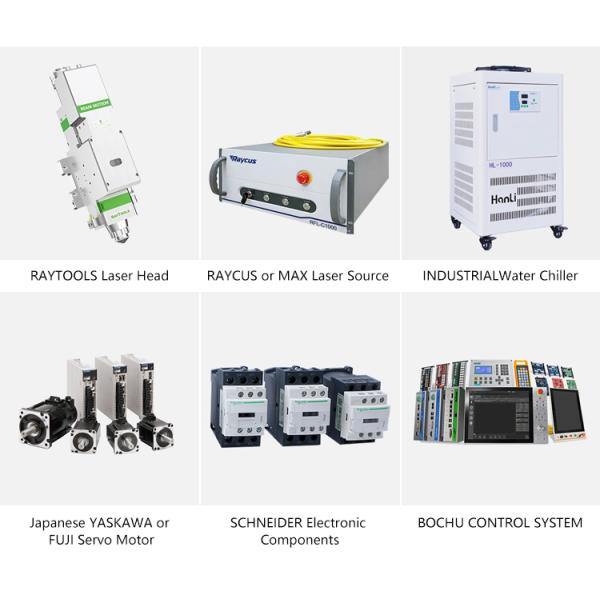 CNC Fiber Laser Metal Cutting Machine 2000w Raycus Laser Power
