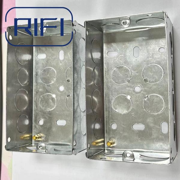 Quality 20mm 25mm 2 Gang Gi Box Electrical Junction Switch Box Outlet Socket Box for sale