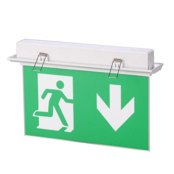 Quality Ceiling Recessed / Hanging Maintained Double Sided Exit Signs With ABS Casing for sale