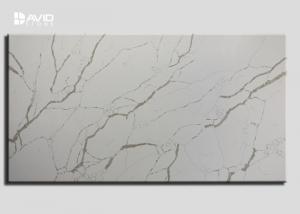 Buy cheap White Calacatta Quartz Stone Slab 1.6x3.2m ideal for Quartz Countertops product