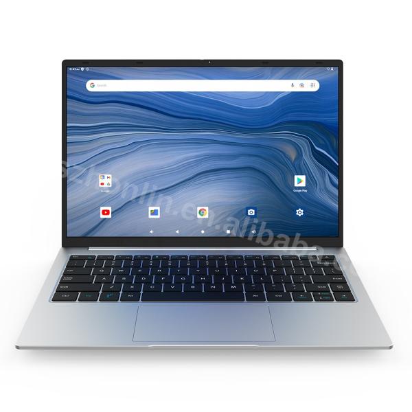 Portable 14 Inch Android Laptop RK3568B2 Processor 64GB 128GB Dual Speakers
