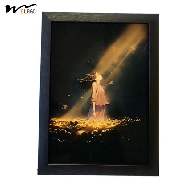 Creative Gifts Wooden Line Light Painting Nightlight for Ambiance Ideal Birthday Gift