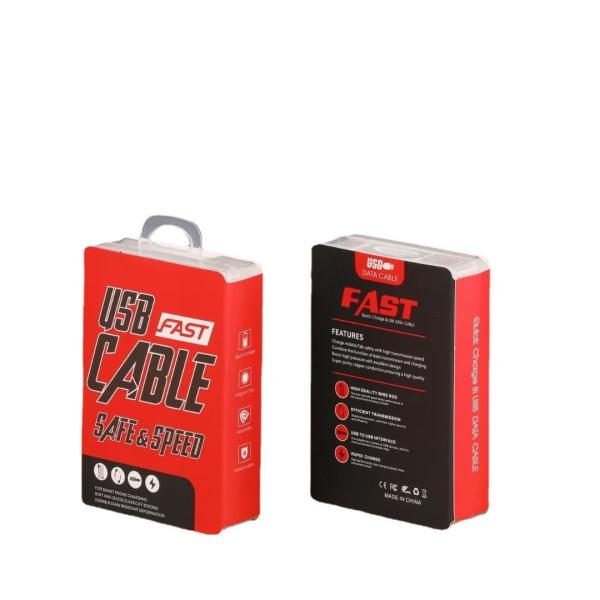 Quality Cable USB Electronic Product Data Cable Packaging Box PP Packaging Box With Handle for sale