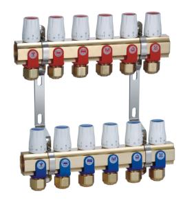 Brass Underfloor Heating Manifold Standard ISO with Intelligentized control