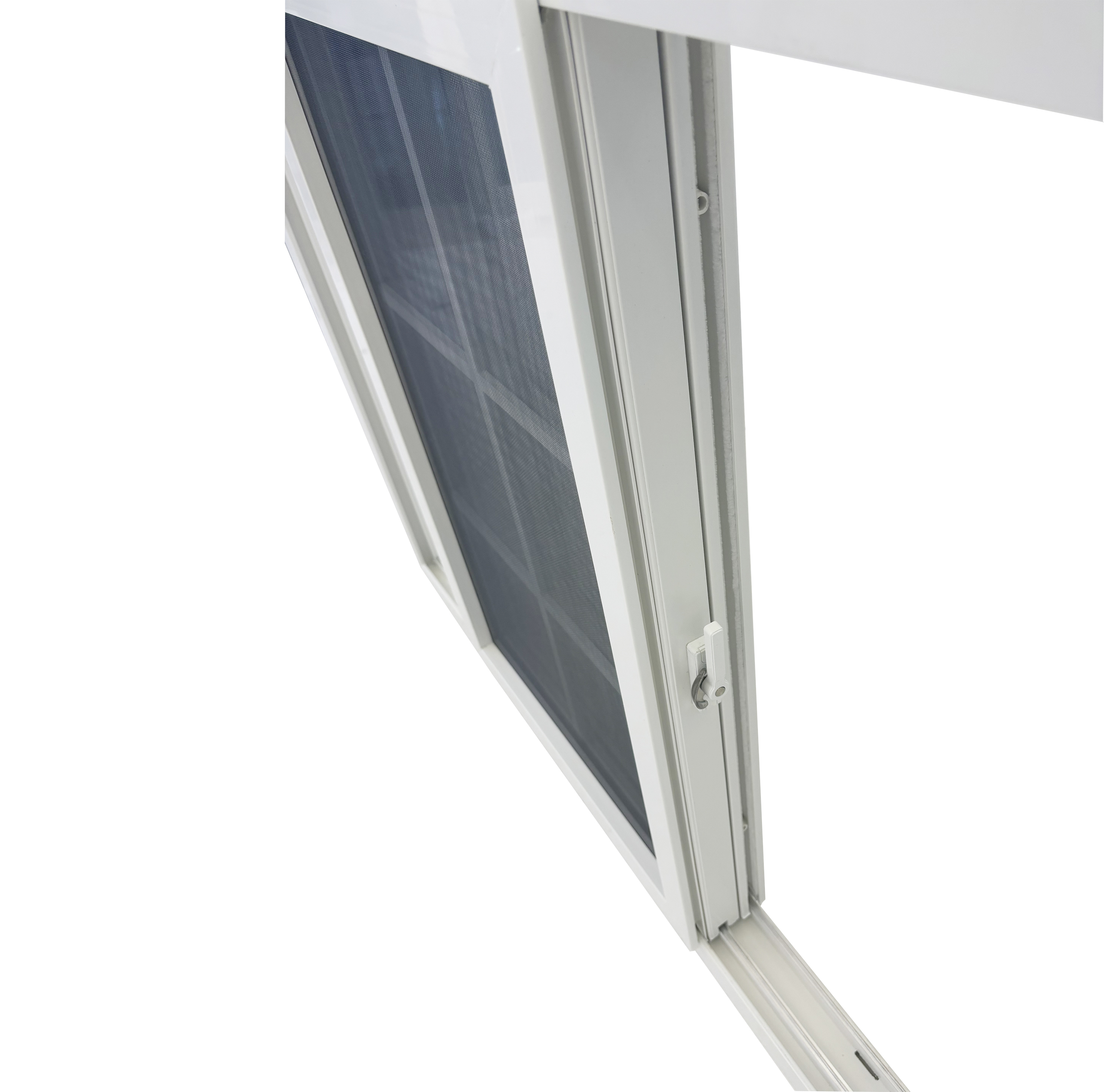 Security Conventional UPVC Sliding Windows Ultra-Smooth 80mm UPVC Twin Slider Window With Fly Screen Fiberglass
