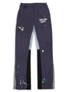 China Small Order Clothing Manufacturers Men'S Splashed Paint With Hole Drawstring Flared Sweatpants on sale