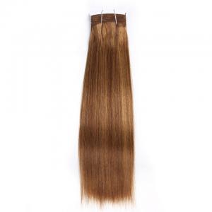 China Hair Double Drawn Brazilian Remy Human Hair Bundles Straight Hair Weave Color #P6/27 Piano Colors Blonde Bundles on sale