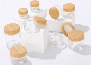 China Glass Jars with Aluminum Lids Empty Glass Sample Jars for Makeup Lip Scrub Balm Lotions on sale