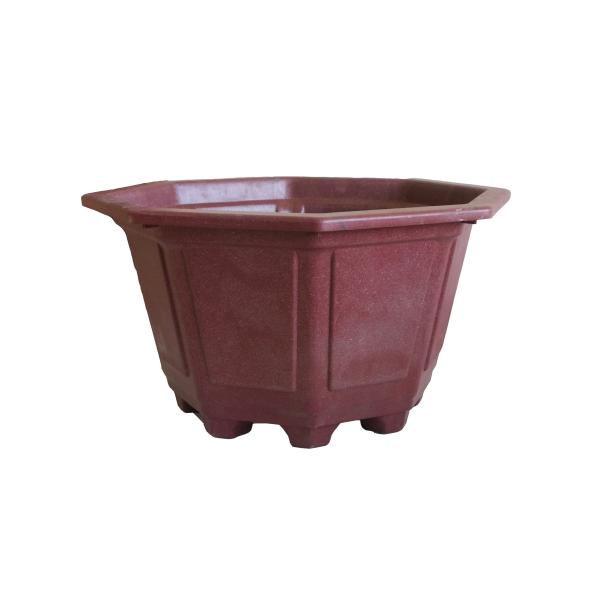 Quality Large Compression Process Octagon Plastic Nursery Pots Hollow Bottom for sale