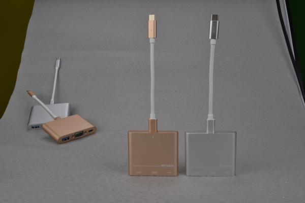HSC116 usb 3.1 type-c to usb 3.0 hub for Computer and Mobile Phonesilver/golden