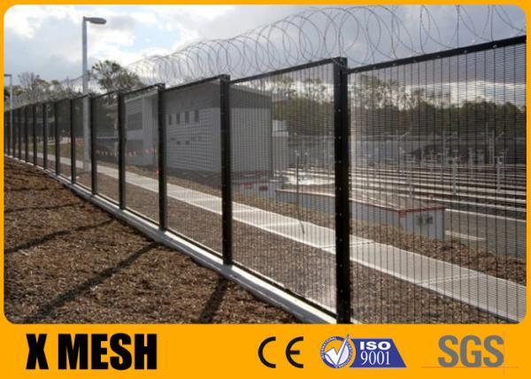 Quality Prison 8Ga Black Powder Coated Fencing EN 10223 High Security for sale