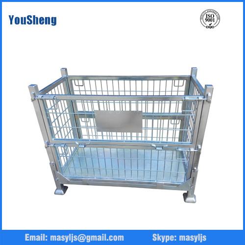 Quality Foldable Material Steel Wire Mesh Pallet Box for sale