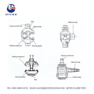 JJC 1KV 1.5sqmm Insulation Piercing Connector , Wire Piercing Connector