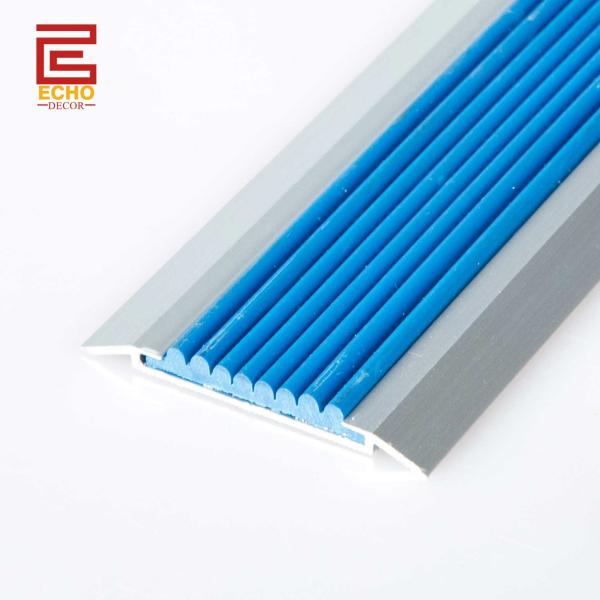 Quality Flexible Non Slip Aluminium Stair Nosing Edge Trim Flat Step Tread Trim for sale