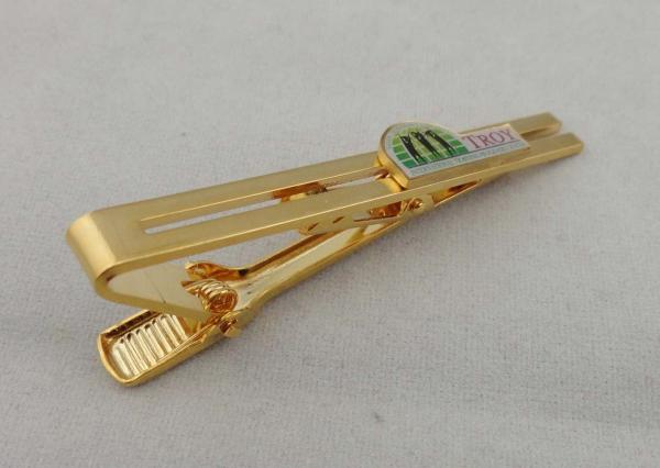 Quality Offset Printing Personalized Tie Bar , Iron Material With Epoxy Metal Border for sale