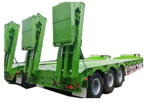 FUWA Six Axis Low Bed Semi Trailer 11.00R20 Gooseneck Tractor Trailer