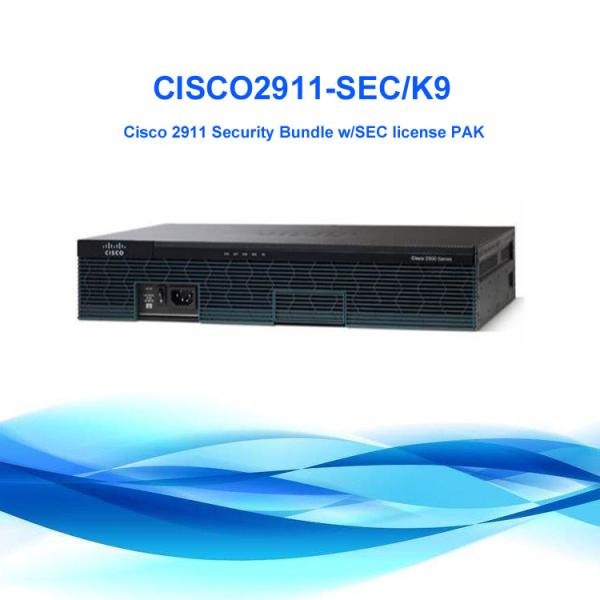W/SEC License Cisco Gigabit Router PAK CISCO2911-SEC/K9 Cisco 2911 FCC Approval