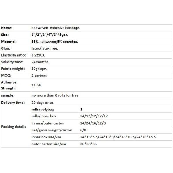 2"x5yards self-adhesive camo colored elastic cohesive bandage, breathable waterproof camouflage home care products kines