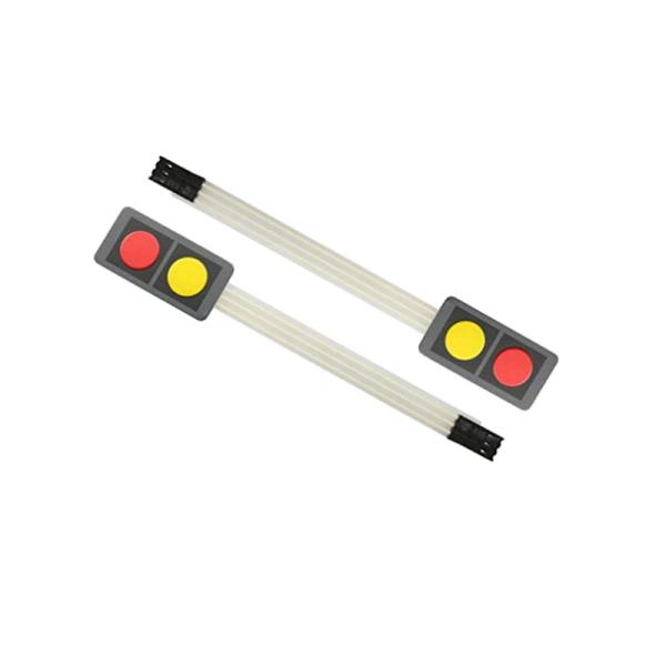 Quality Red And Yellow 2 Buttons Matrix DIY Membrane Keypad for sale