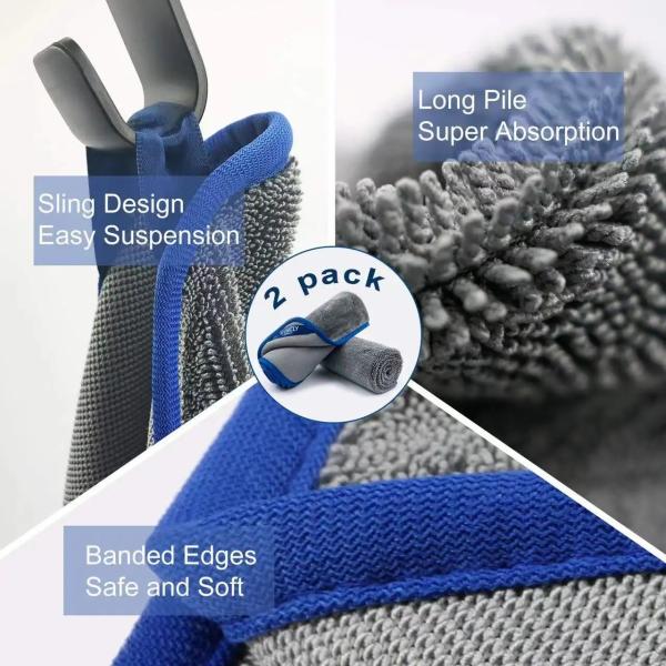Quality KILINE Factory Supply Customized Logo Super Absorbent Microfiber Cleaning Cloth Car Wash Towel Auto Twisted Loop Car Drying Towel for sale